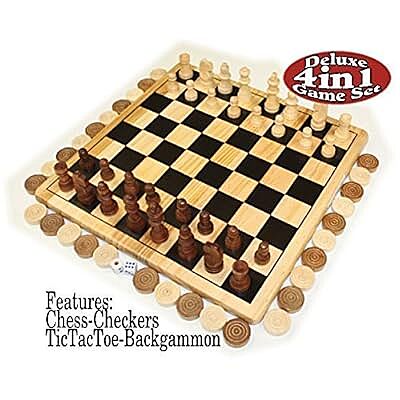 4 In 1 Games (Chess, Checkers, TicTacToe, Backgammon)