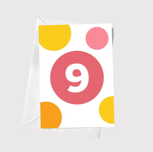 Anoela Birthday Circles Card - 9 Anoela Birthday Circles Card - 9