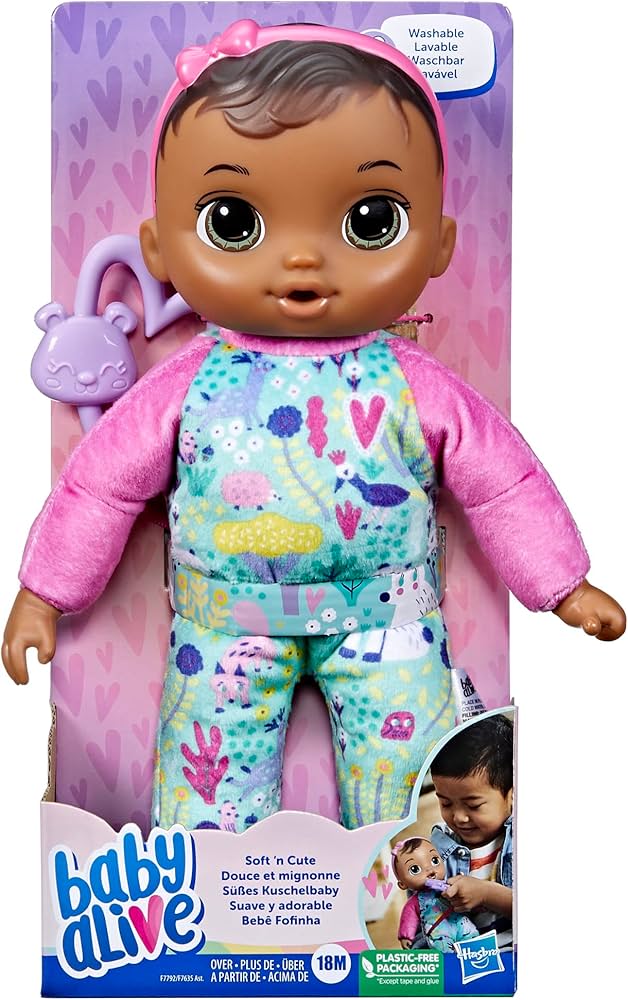 Baby Alive Soft 'n Cute Doll - Brown Hair