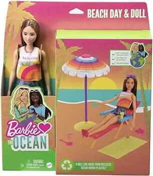 Barbie Loves The Ocean Beach Day & Doll Playset Barbie Loves The Ocean Beach Day & Doll Playset