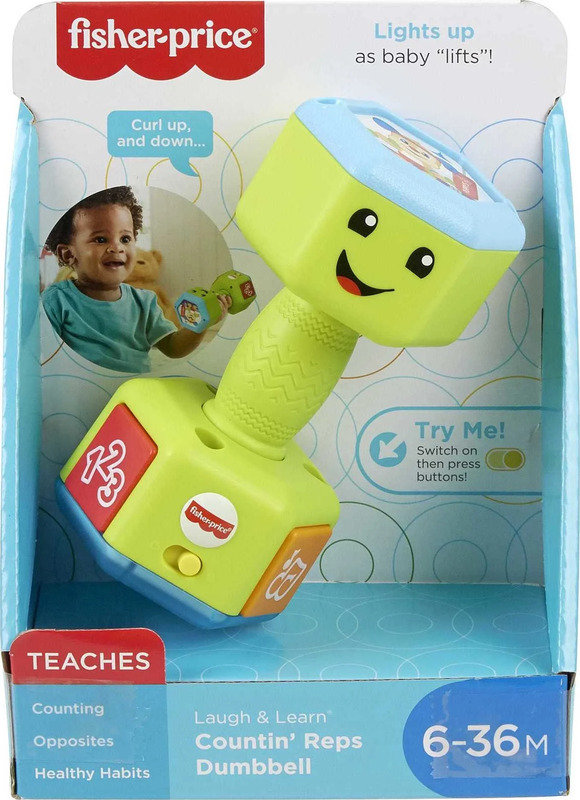 Fisher-Price Laugh & Learn Countin' Reps Dumbbell Fisher-Price Laugh & Learn Countin' Reps Dumbbell