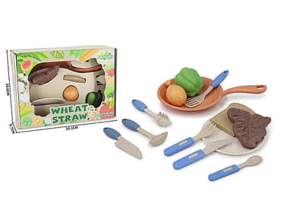 Kolinbaby Wheat Straw Kitchen Playset - Steak