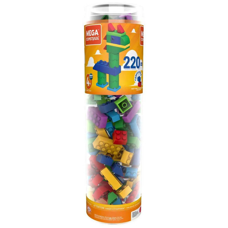 Mega Construx Wonder Builders Building Tube - 220 Pcs Mega Construx Wonder Builders Building Tube - 220 Pcs