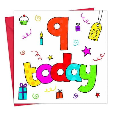 Nine Bubblicious Birthday card