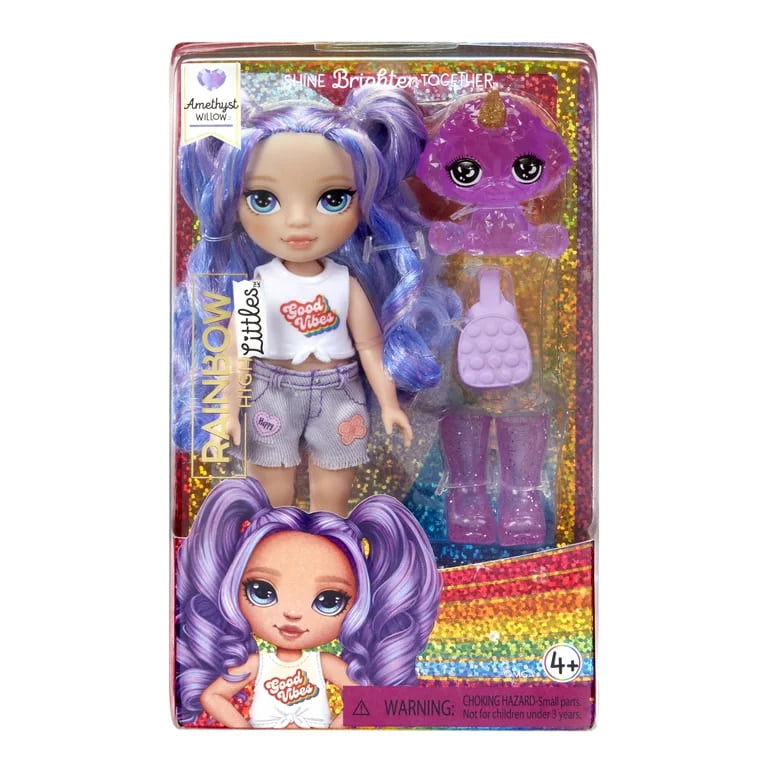 Rainbow High Littles Amethyst Willow, Purple, 5.5" Posable Small Doll Rainbow High Littles Amethyst Willow, Purple, 5.5" Posable Small Doll