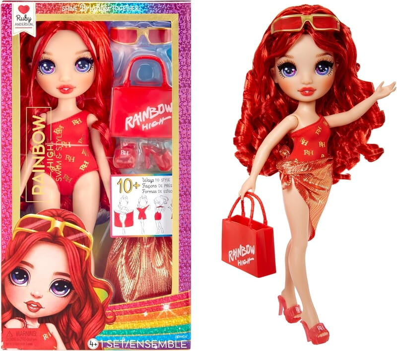 Rainbow High Swim & Style Ruby, Red 11" Fashion Doll Rainbow High Swim & Style Ruby, Red 11" Fashion Doll