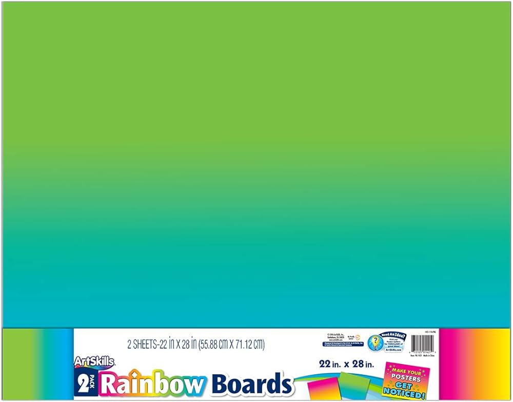 Rainbow Poster Board 2pc/Pk Rainbow Poster Board 2pc/Pk
