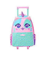 Smiggle Best Budz Trolley Backpack With Light Up Wheels Pink