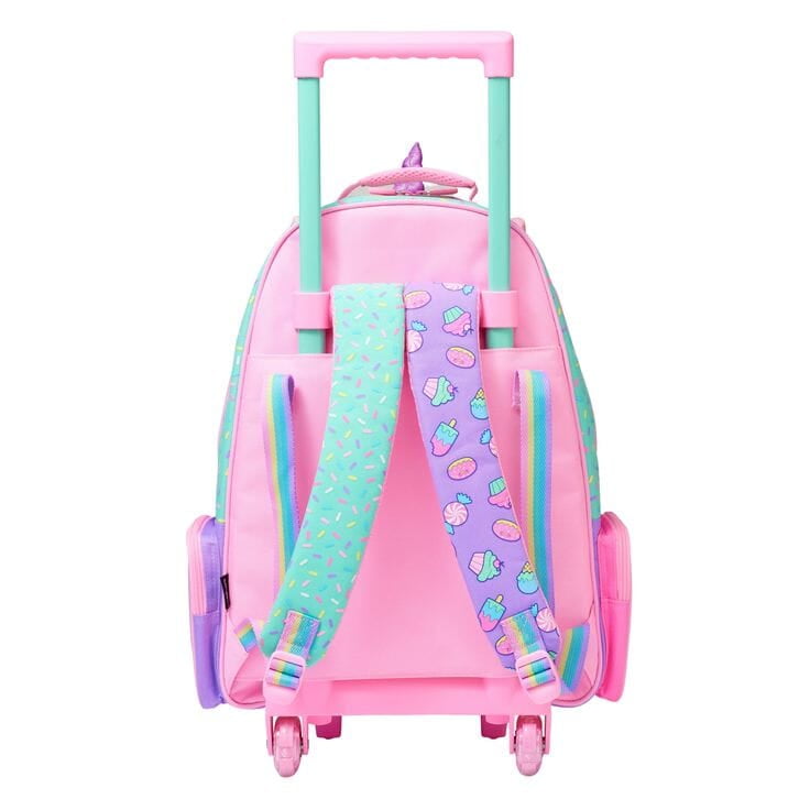 Smiggle Best Budz Trolley Backpack With Light Up Wheels Pink