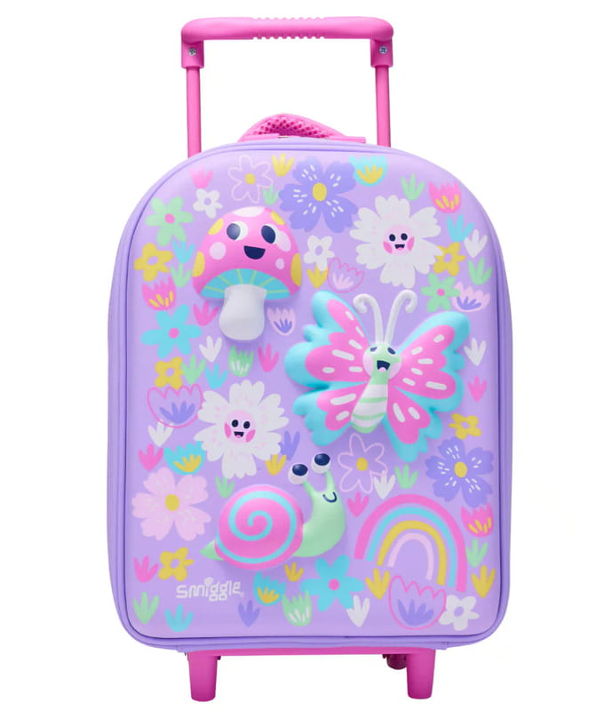 Smiggle Over And Under Teeny Tiny Hardtop Trolley Bag - Lilac Smiggle Over And Under Teeny Tiny Hardtop Trolley Bag - Lilac