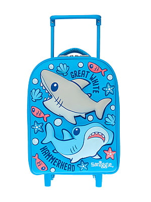 Smiggle Up & Down Teeny Tiny Hardtop Trolley Bag - Mid Blue