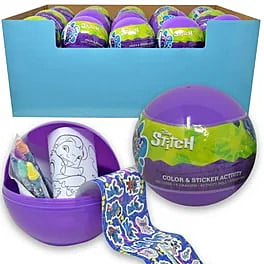 Disney Stitch Coloring Activity in Capsule Round Ball