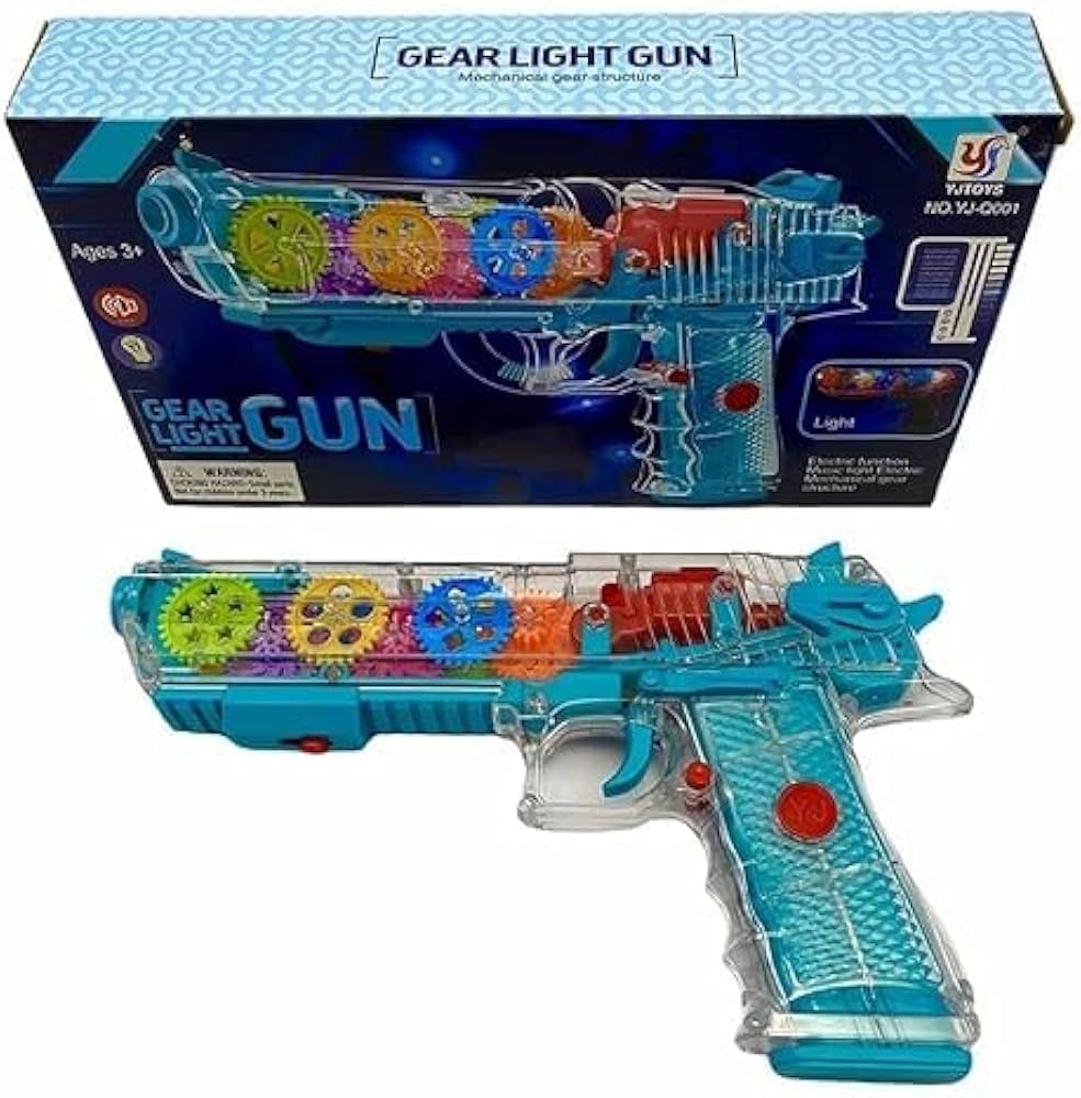 Transparent Light Sound Gear Gun