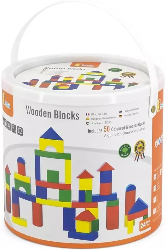 Wooden Construction Cubes - 50pcs Wooden Construction Cubes - 50pcs